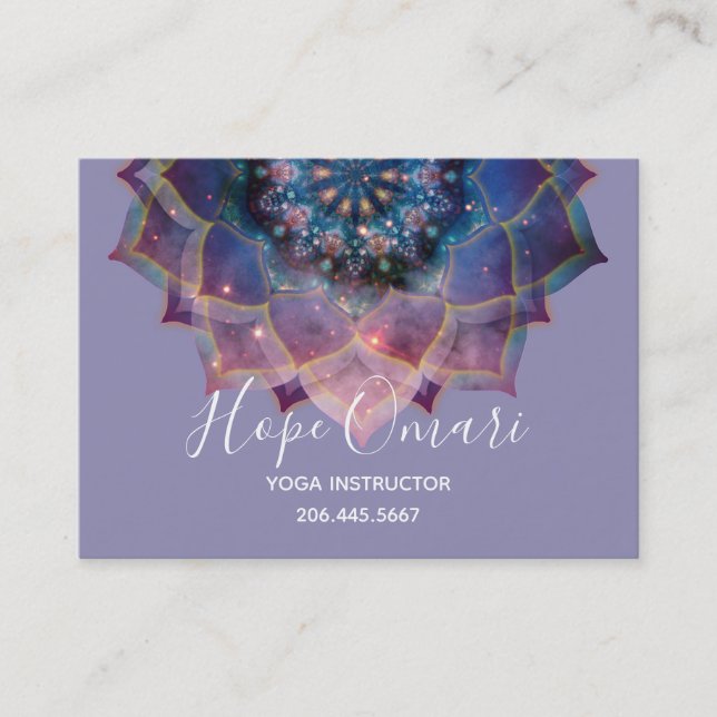 Nebula Bloom | Mandala Visitkort (Framsida)
