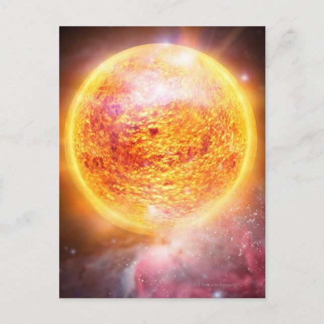 Nebula Burning Brighly Vykort (Framsida)