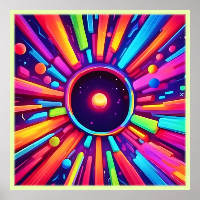 Nebula Burst: Cosmic Kaleidoscope Poster (Framsidan)