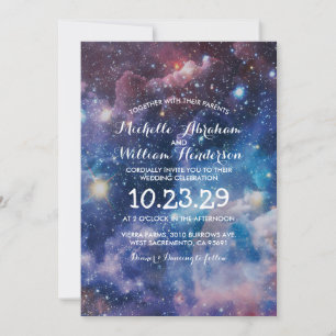 Nebula Cosmic Space Galaxy Colorent Inbjudningar