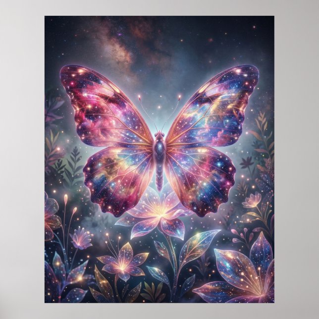 Nebula Fjäril Kosmiska Vingar Poster (Framsidan)