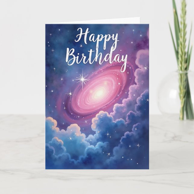 Nebula Födelsedagskort Kort (Framsida)