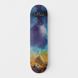 Nebula för brand- och isabstrakt mini skateboard bräda 18,5 cm