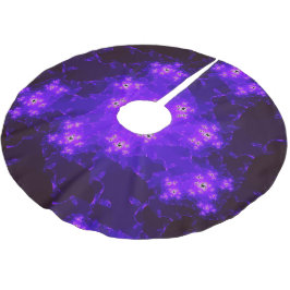 Nebula Fractal Träd Skirt Julgransmatta Borstad Polyester