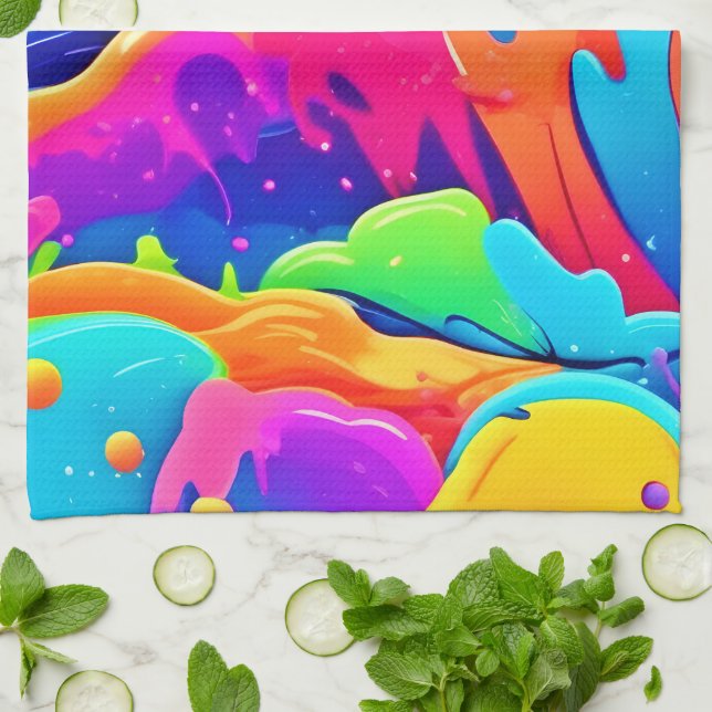 Nebula från Färg Kökshandduk (Vikta)