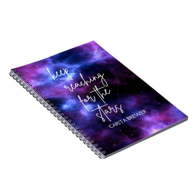 Nebula Galaxy Inspirational Notebook Anteckningsbok (Högra Sidan)