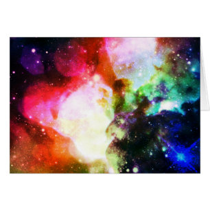 Nebula Galaxy Rainbow Hälsningskort