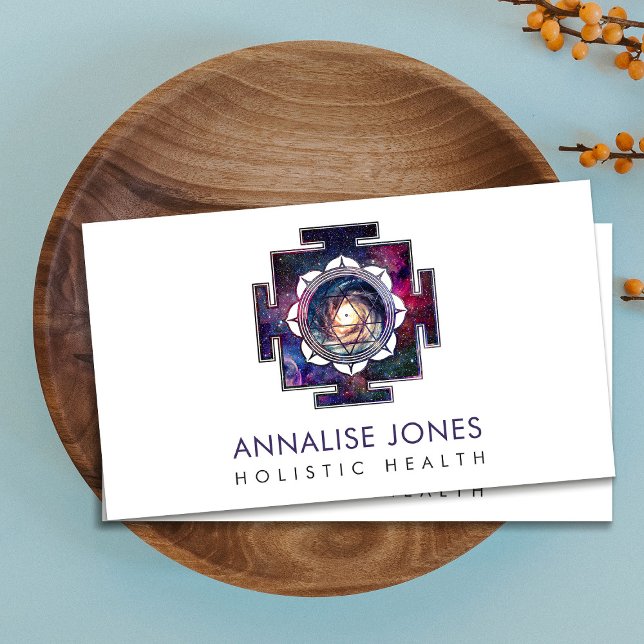 Nebula Himmel Sri Yantra / Sri Chakra Visitkort (Skapare uppladdad)