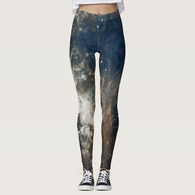 Nebula indigo celestial Leggings (Framsida)