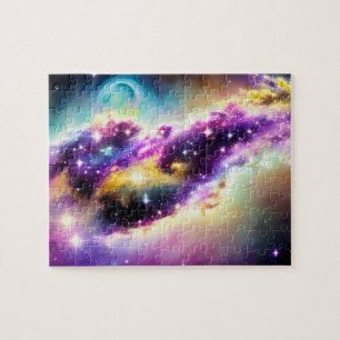 Nebula junior rosa and lila galaxies of pussel