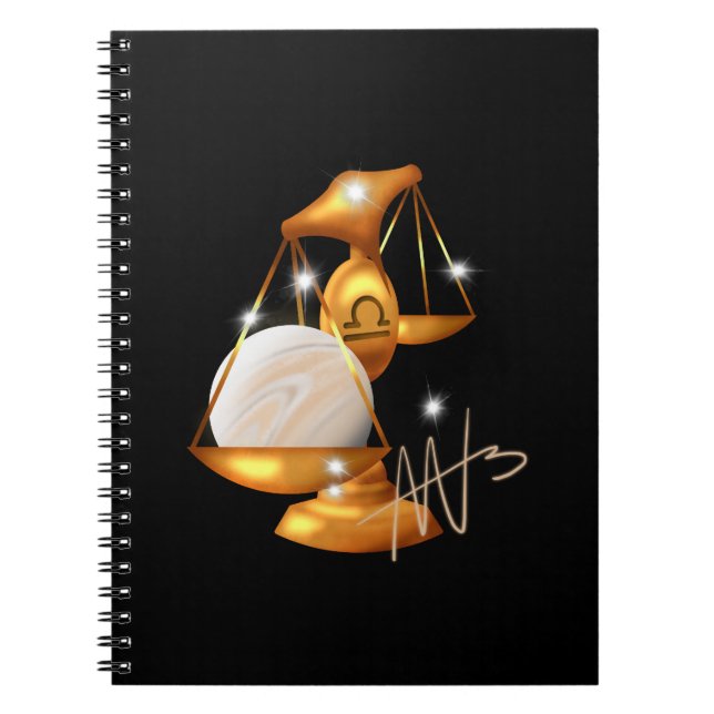 Nebula Libra Venus Zodiac Anteckningsbok (Framsidan)