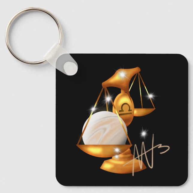 Nebula Libra Venus Zodiac Metall Nyckelring (Framsida)