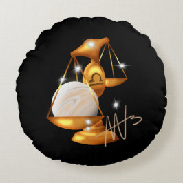 Nebula Libra Venus Zodiac Rund Kudde