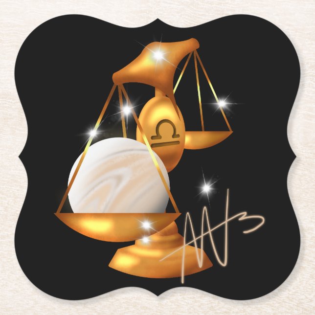 Nebula Libra Venus Zodiac Underlägg Papper (Framsida)