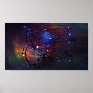 Nebula-målning av Brian the Tracer Poster