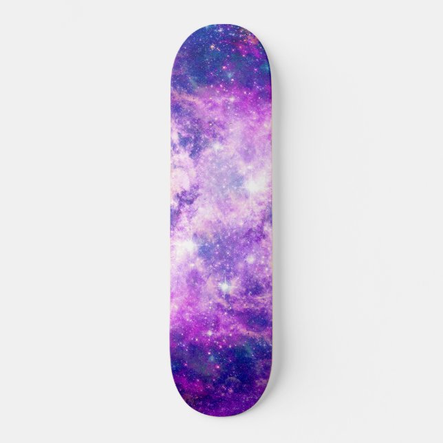 Nebula med majsskalv Lila Mini Skateboard Bräda 18,5 Cm (Framsida)