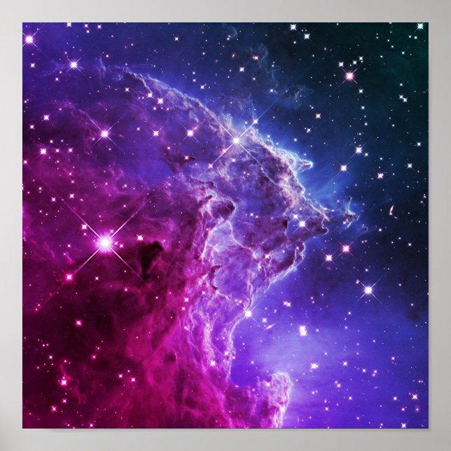 Nebula Nebula, Lila Ombre Monkey Head Nebula Poster (Framsidan)