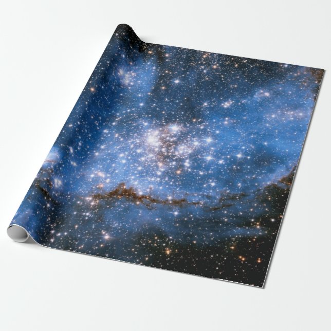 Nebula NGC 346 spädbarnsstjärnor - Hubble-rymdfoto Presentpapper (Utrullad)
