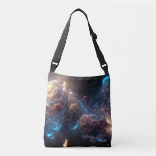 Nebula och galaxer i rymden axelväska