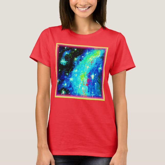 Nebula och Space Cosmic Design. Köp nu T Shirt (Framsida)