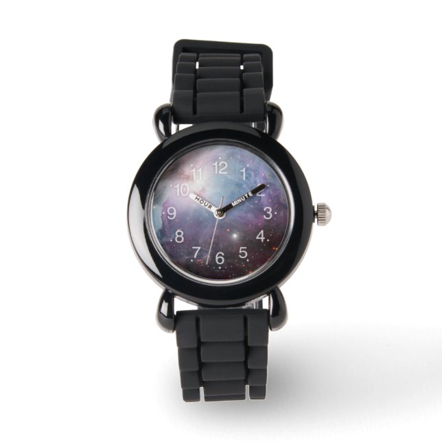 Nebula Orion Astronomy blue brunbeige himlar stjär Armbandsur (Framsida)