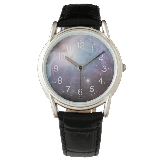 Nebula Orion Astronomy blue brunbeige himlar stjär Armbandsur (Framsida)