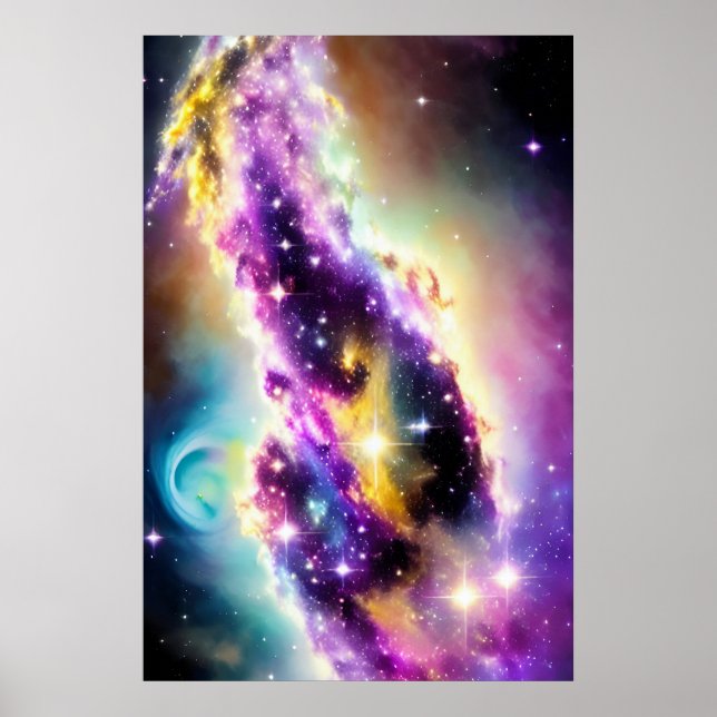 Nebula Roaring Lila in Cosmic Galactic Event Poster (Framsidan)