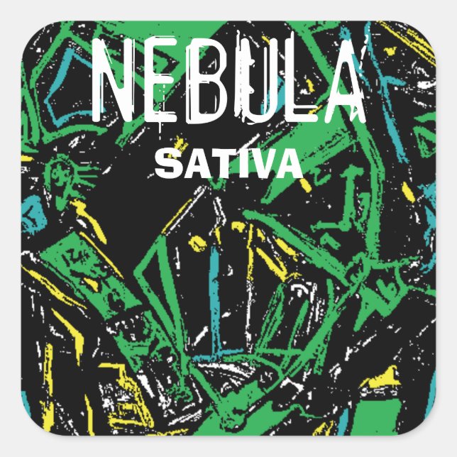 NEBULA SATIVA FYRKANTIGT KLISTERMÄRKE (Framsida)