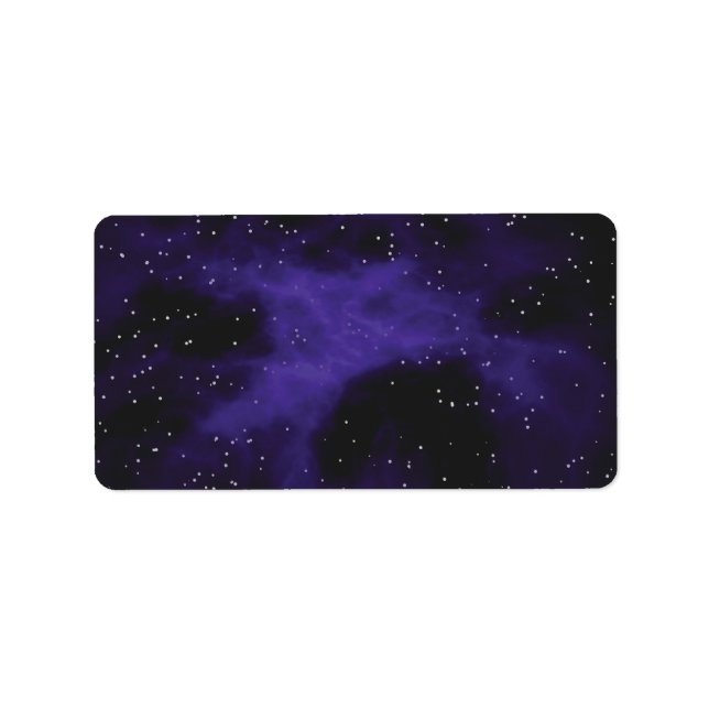 Nebula-scenen i Starry Space Adressetikett (Framsidan)