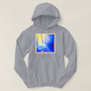 Nebula Stars Blue, Gult och Milky White. Köp nu Hoodie