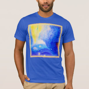 Nebula Stars Blue, Gult och Milky White. Köp nu T Shirt