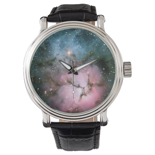 Nebula stars galaxy hipster geek coola naturutrymm armbandsur (Framsida)