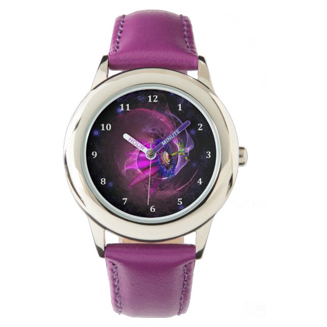Nebula Watch Design i Lavender, Lila och Rosa Armbandsur (Framsida)