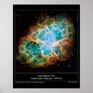 Nebulaaffisch för krabba M1 Poster