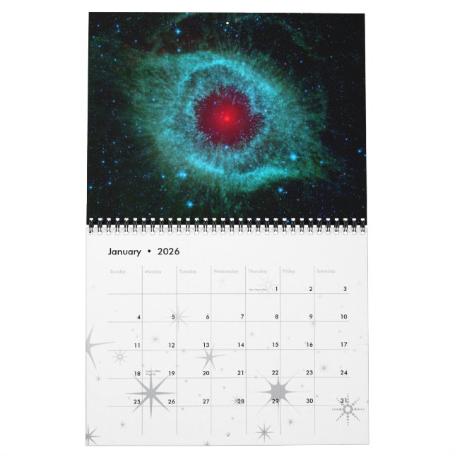 Nebulae 2 astronomikalender för 2015 utrymme kalender (Jan 2026)