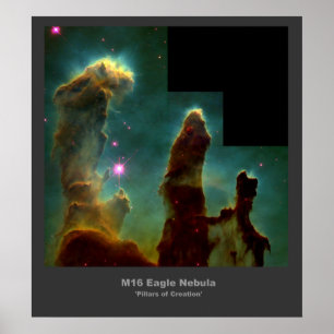 Nebulaen "pelare för örnen M16 av skapelsen" Poster