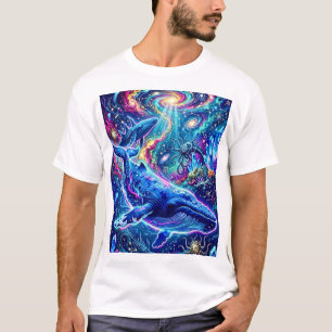 Nebulalandskape med kosmiska valar t shirt
