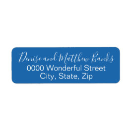 Nebulas Blue Address Label Returadress Etikett