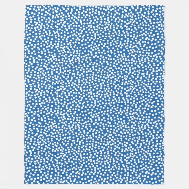 Nebulas Blue med vit Snö-dörrar Flebit Blanket Fleecefilt (Framsidan)