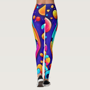 Nebulas Färgrika Kosmiska Virvelkonst Leggings