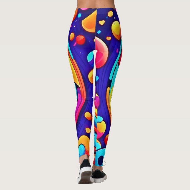 Nebulas färgstarka konsmiska vortex Art Leggings (Baksida)