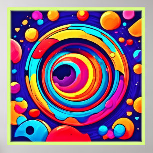 Nebulas färgstarka konsmiska vortex Art Poster