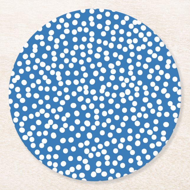 Nebulasblått med Papprare Snö-punkter Underlägg (Framsidan)