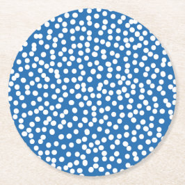 Nebulasblått med Papprare Snö-punkter Underlägg Papper Rund