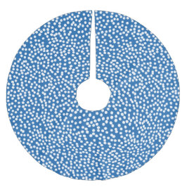 Nebulasblått med vita Snö-punkter Julgransmatta Borstad Polyester