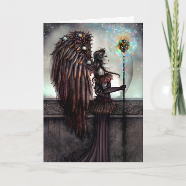Nebulina Gothic Astral Fairy Fantasy Art Kort (Framsida)