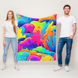 Nebulos av färger fleecefilt