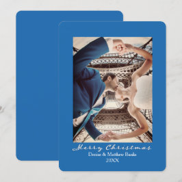 Nebulos Blå Enfärgade Eleganta Julkort Inbjudningar