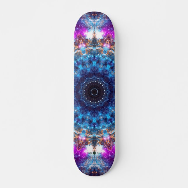 Nebulosa Mandala Mini Skateboard Bräda 18,5 Cm (Framsida)