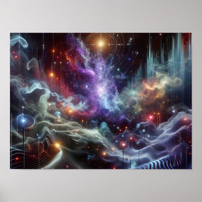 Nebulous Space Signals Sci-fi Space Poster (Framsidan)